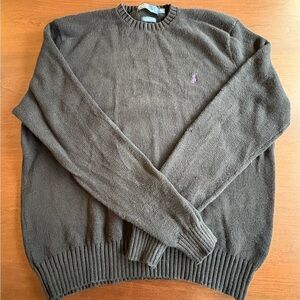 100% cotton polo Ralph Lauren Mens black  Heavy Crew Neck Sweater XXL classic